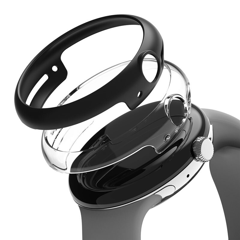 Ringke Slim Case (2-pack) Google Pixel Watch Matte Black & Clear - Deksel til din smartklokke
