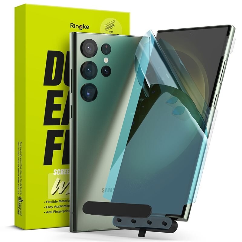 Ringke Dual Easy Wing Screen Protector (2-pack) Samsung Galaxy S23 Ultra - Skjermbeskytter - Klar beskyttelse for din skjerm
