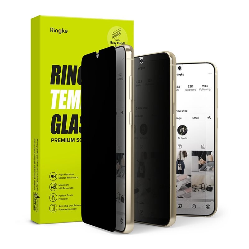 Ringke Privacy Screen Protector Glass Samsung Galaxy S23 Plus - Skjermbeskytter - Personvernbildebeskytter