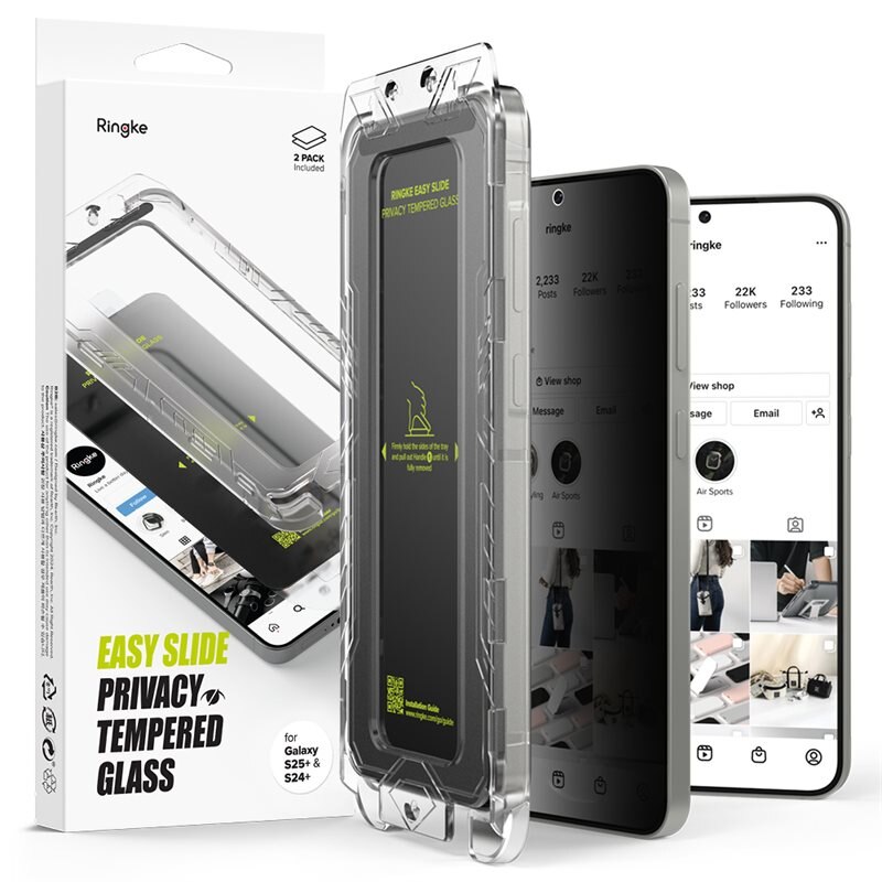 Ringke Easy Slide Privacy Glass (2-pack) Samsung Galaxy S25 Plus