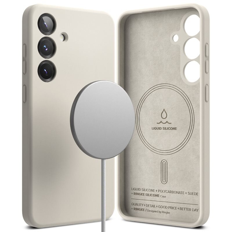Ringke Silicone Magnetic Case Samsung Galaxy S25 Plus Stone