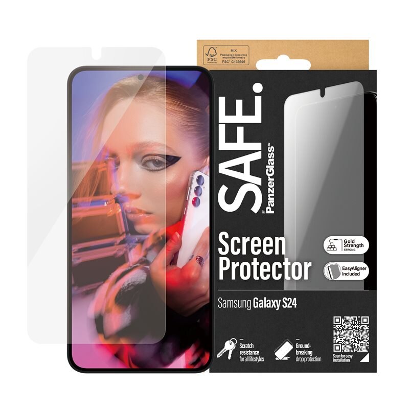 SAFE. by PanzerGlass Samsung Galaxy S24 Skjermbeskytter Ultra Wide Fit (with EasyAligner)