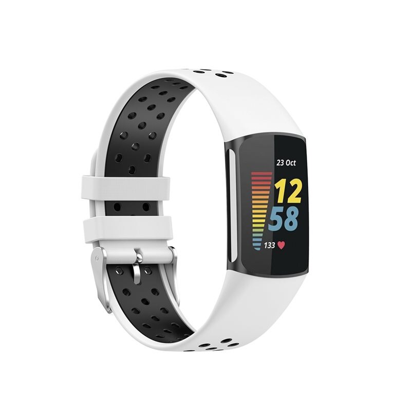 Fitbit Charge 5 Reim Sport Silikon Hvit