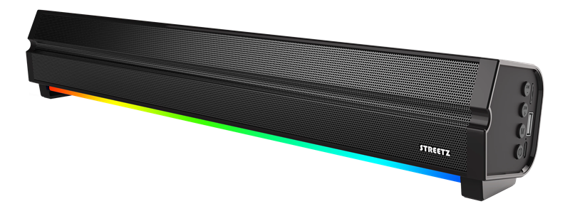Streetz Bluetooth-høyttaler med RGB-belysning svart