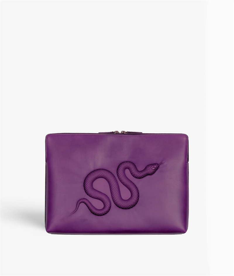 The Case Factory Dataveske 15" Snake Vegetable Lilla