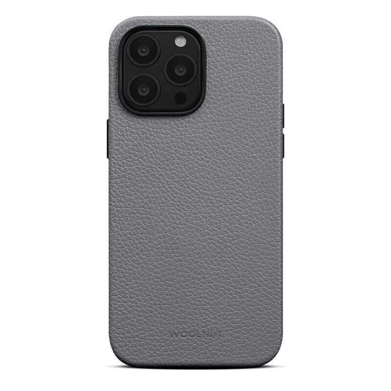 Woolnut iPhone 14 Pro Max Leather Case MagSafe Grey
