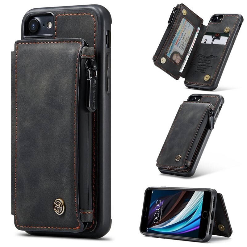 CaseMe Multi-slot Deksel iPhone SE (2022) svart
