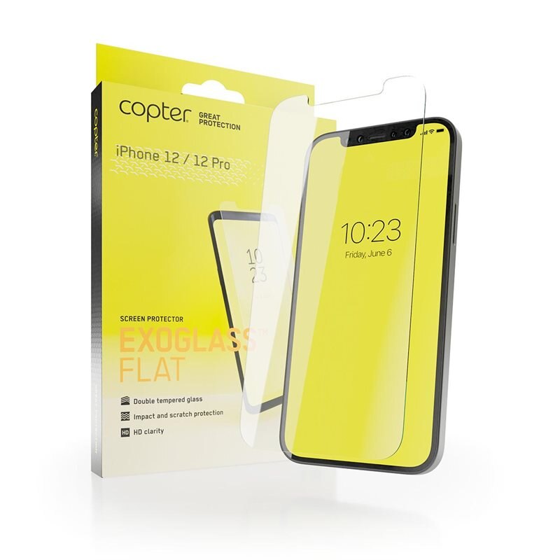 Copter Exoglass iPhone 12/iPhone 12 Pro - Herdet glass skjermbeskytter - Enkel installasjon