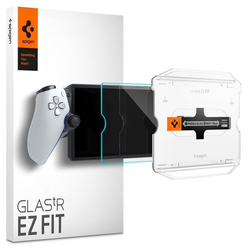 Spigen Sony PlayStation Portal Screen Protector GLAS.tR EZ Fit - Herdet glass skjermbeskytter med monteringsramme - Enkel installasjon
