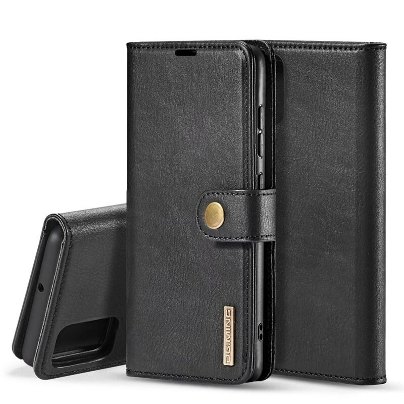 DG.MING Magnet Wallet Samsung Galaxy A51 Black - Stilrent lær-etui med avtagbart magnetisk deksel