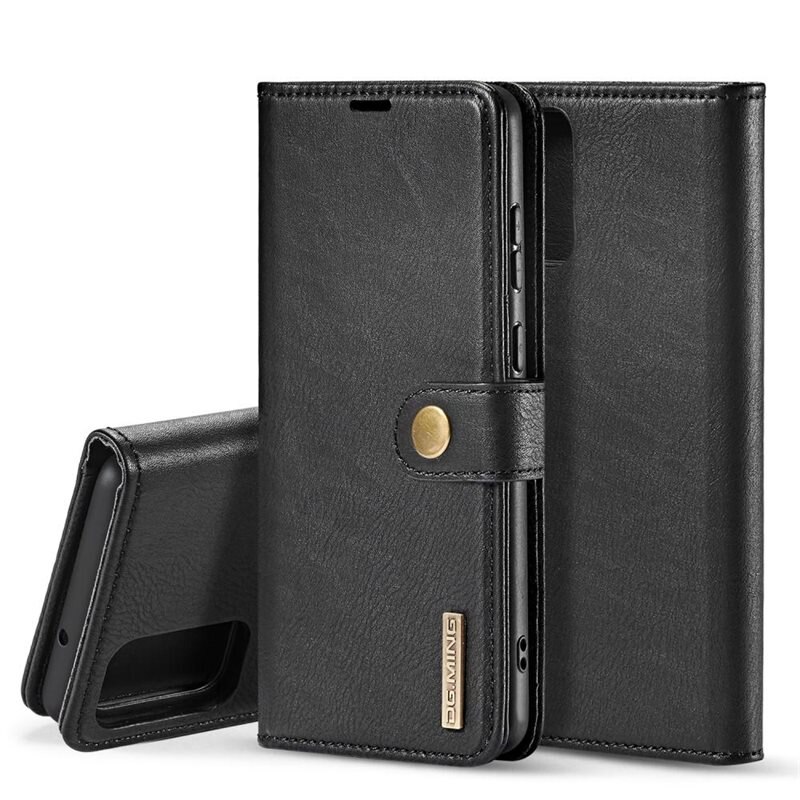 DG.MING Magnet Wallet Samsung Galaxy S20 Ultra Black - Stilrent lær-etui med avtagbart magnetisk deksel