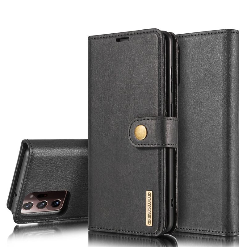 DG.MING Magnet Wallet Samsung Galaxy Note 20 Ultra Black - Stilrent lær-etui med avtagbart magnetisk deksel