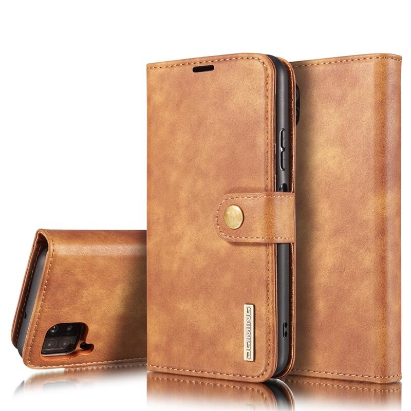 DG.MING Magnet Wallet Samsung Galaxy A42 Cognac - Stilrent lær-etui med avtagbart magnetisk deksel