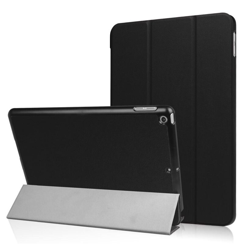Etui Tri-fold Apple iPad 9.7 5th Gen (2017) Svart - Beskyttende deksel med støttefunksjon