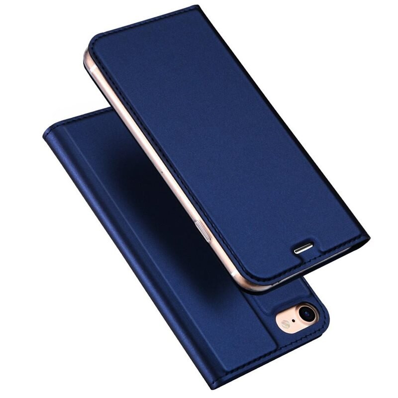 Dux Ducis Skin Pro Series iPhone SE 2020 - Navy - Tynn lommebokdeksel med kortlommer og innebygd ståfunksjon