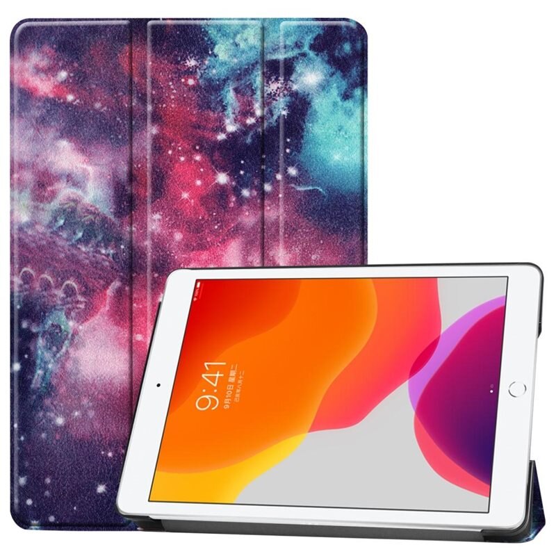 Etui Tri-fold Apple iPad 10.2 9th Gen (2021) Rymd - Beskyttende deksel med støttefunksjon