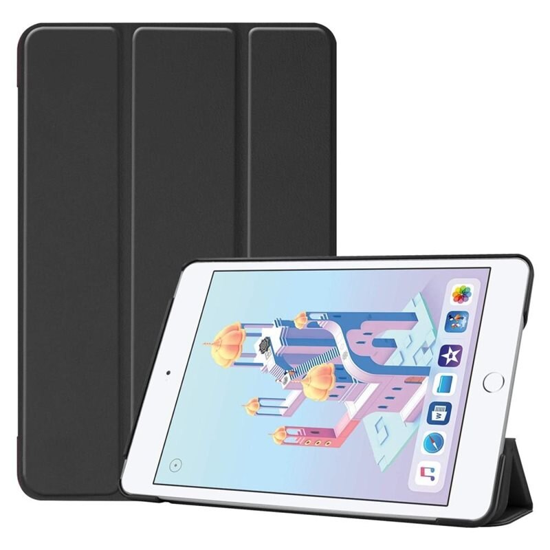 Etui Tri-fold Apple iPad Mini 4 7.9 (2015) Svart - Beskyttende deksel med støttefunksjon
