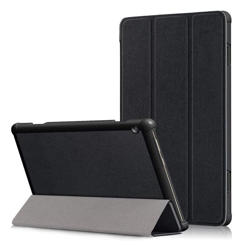Etui Tri-fold Lenovo Tab M10 Svart - Beskyttende deksel med støttefunksjon