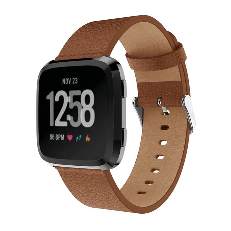 Fitbit Versa/Versa 2 Reim Lær Brun - Stilig armbånd i lær