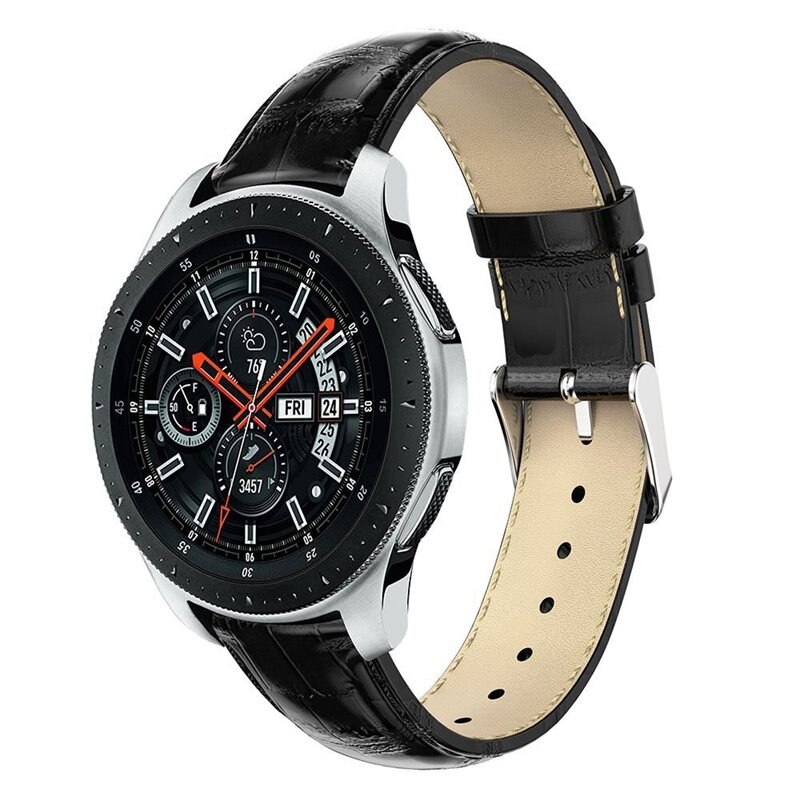 Samsung Galaxy Watch 46mm Skinnreim Krokodil svart