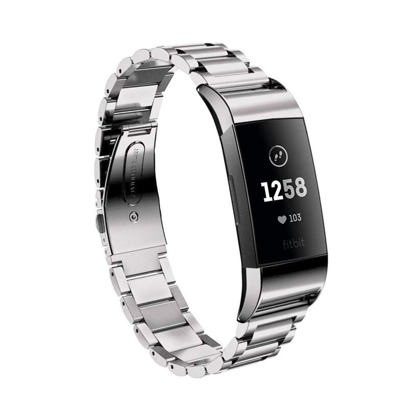 Fitbit Charge 3/Charge 4 Metal Reim Sølv - Armbånd i luksuriøs og stilren design