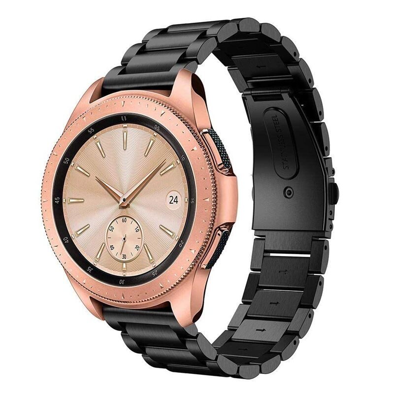 Samsung Galaxy Watch 42mm Metal Reim Svart - Armbånd i luksuriøs og stilren design