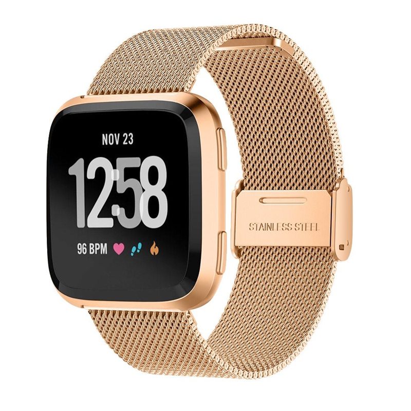 Mesh Bracelet Fitbit Versa/Versa 2 Rosegull - Klokkereim