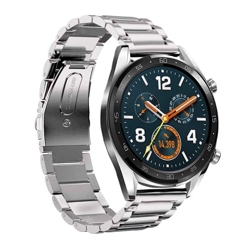 Huawei Watch GT 2 46mm/Watch GT 2e/Watch GT Metal Reim Sølv - Armbånd i luksuriøs og stilren design