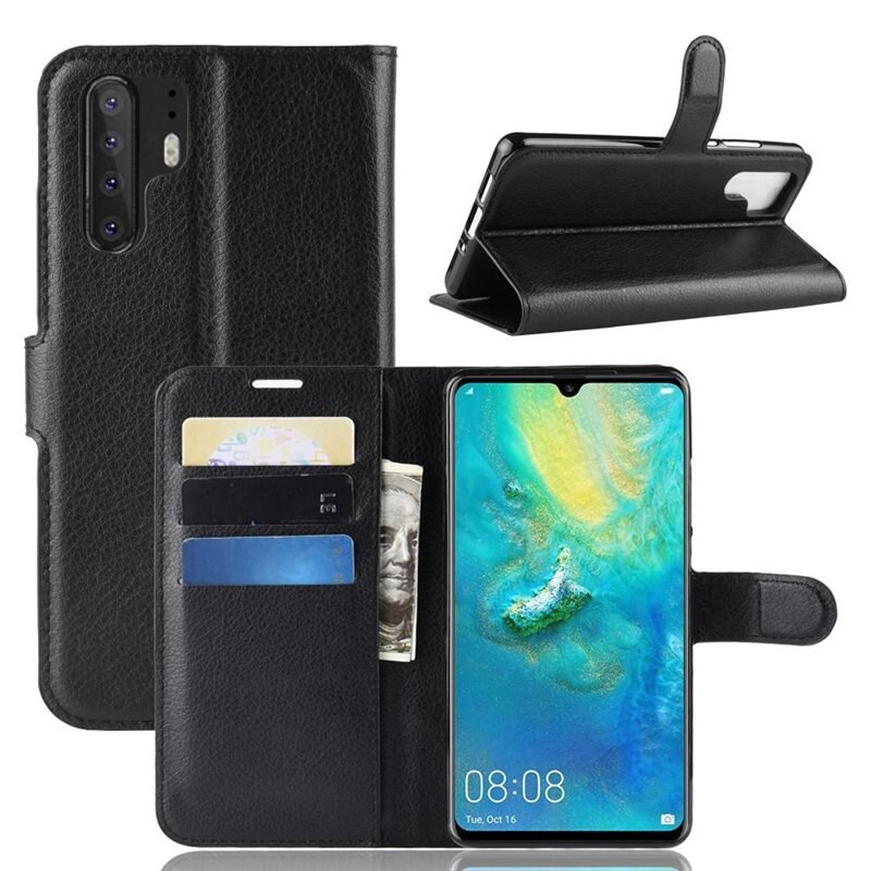 Mobilveske Huawei P30 Pro Svart - Pengepungdeksel med kortlomme