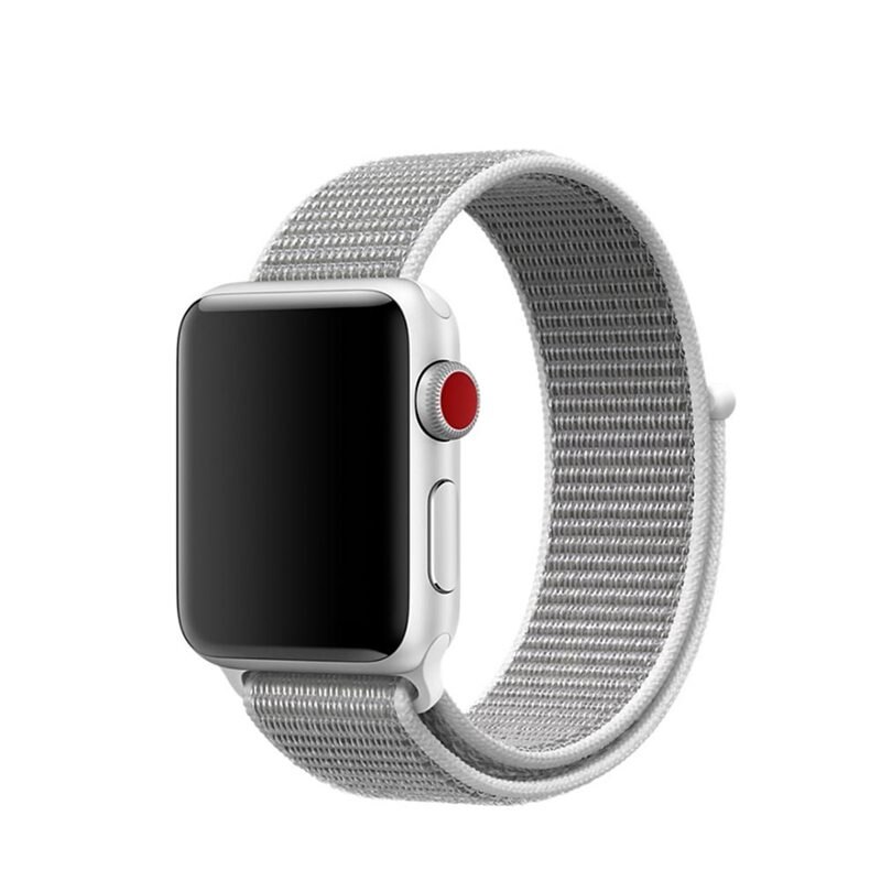 Apple Watch Series 7 45mm Nylonreim Grå - Armbånd i behagelig og ventilerende nylon