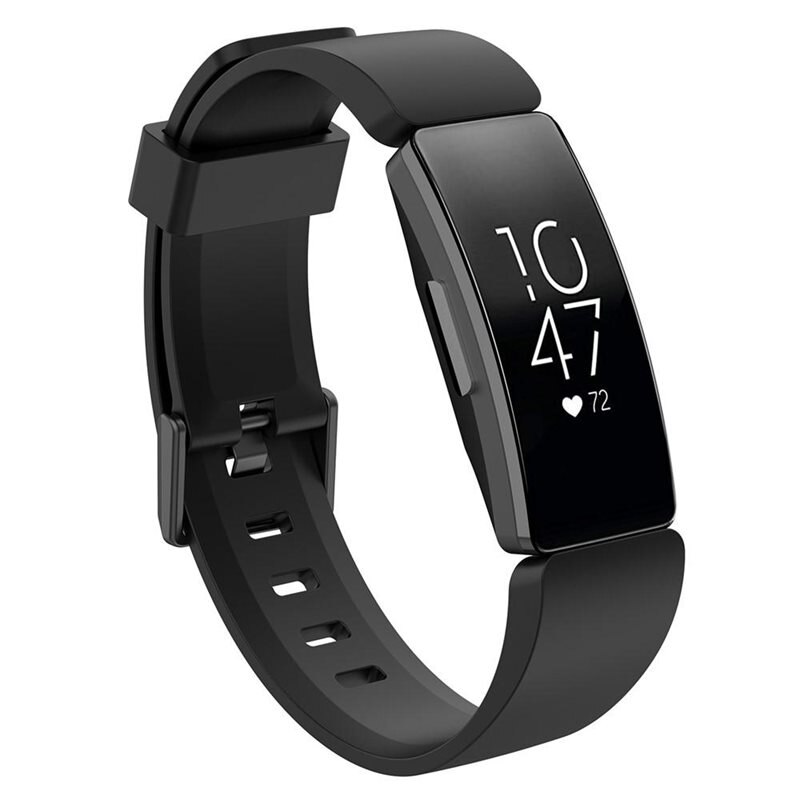 Fitbit Inspire/Inspire HR/Inspire 2 Reim Silikon Svart - Sporty armbånd perfekt for treningen