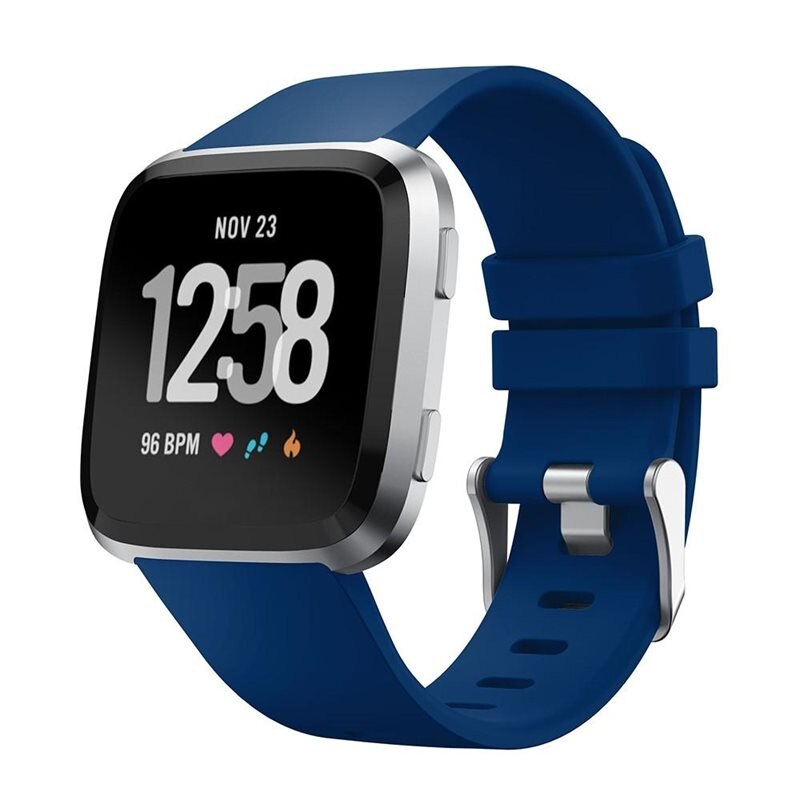 Fitbit Versa/Versa 2 Reim Silikon Blå - Sporty armbånd perfekt for treningen