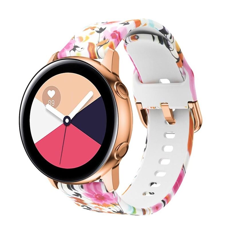 Samsung Galaxy Watch 42mm Reim Silikon Blommor - Sporty armbånd perfekt for treningen