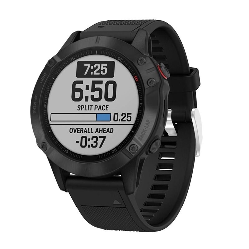 Garmin Fenix 7 Reim Silikon Svart - Sporty armbånd perfekt for treningen