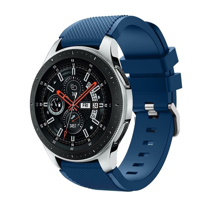 Samsung Galaxy Watch 46mm Reim Silikon Blå - Sporty armbånd perfekt for treningen