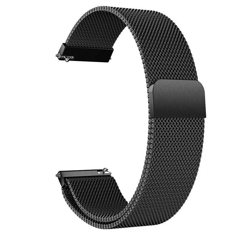 Huawei Watch GT 3 42mm/Watch GT 2 42mm Reim Milanese Loop Svart - Luksuriøst armbånd med magnetisk lukking - Rustfritt stål