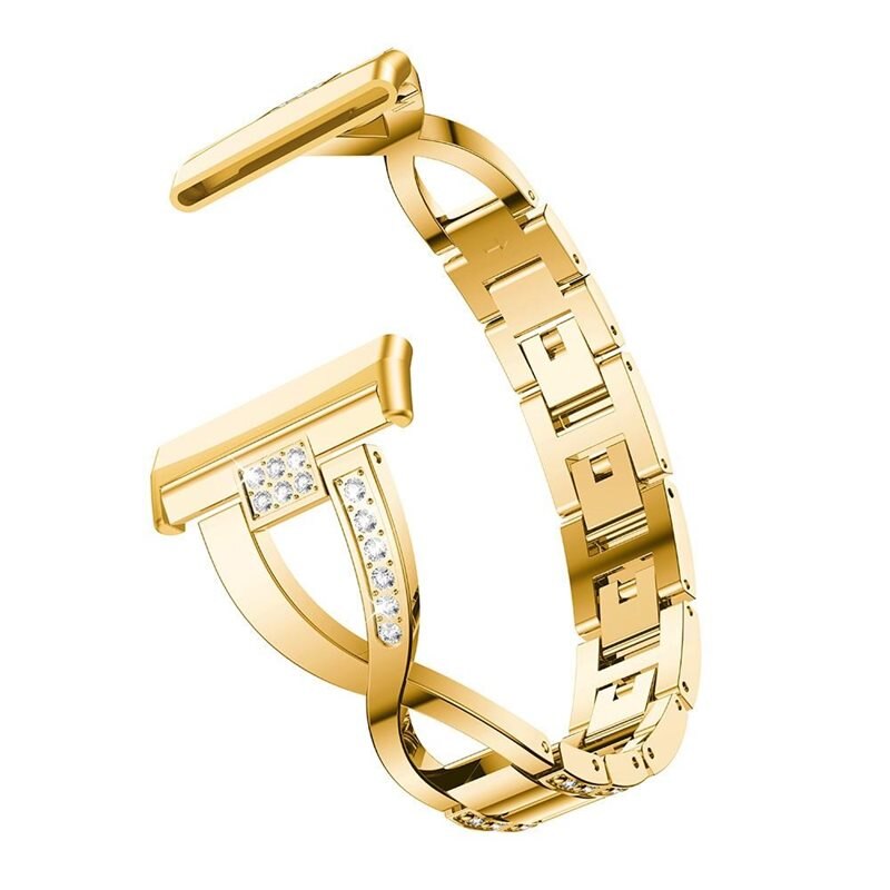 Crystal Bracelet Fitbit Sense/Versa 3 Gull - Elegant reim med glitrende steiner i stilfull design