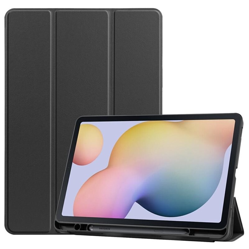 Samsung Galaxy Tab S8/Galaxy Tab S7 Etui Tri-fold Pencil-holder Svart
