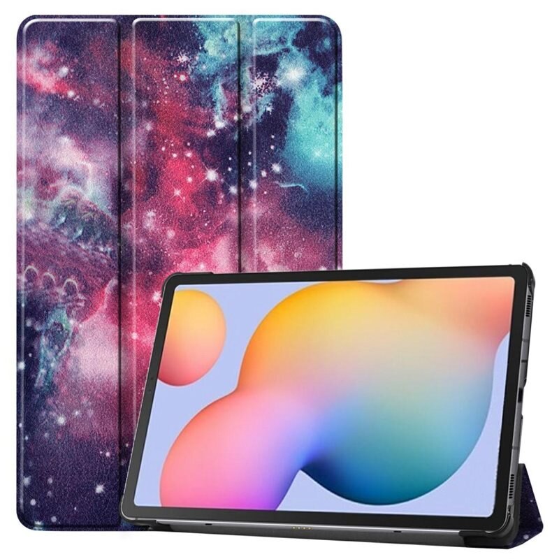 Etui Tri-fold Samsung Galaxy Tab S6 Lite Rymd - Beskyttende deksel med støttefunksjon