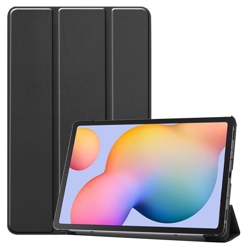 Etui Tri-fold Samsung Galaxy Tab S6 Lite Svart - Beskyttende deksel med støttefunksjon