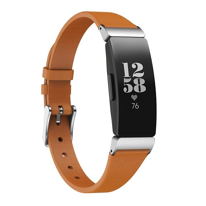 Fitbit Inspire/Inspire HR/Inspire 2 Reim Lær Brun - Stilig armbånd i lær