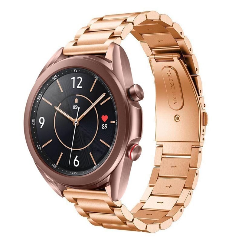 Samsung Galaxy Watch 3 41mm Metal Reim Rosegull - Armbånd i luksuriøs og stilren design