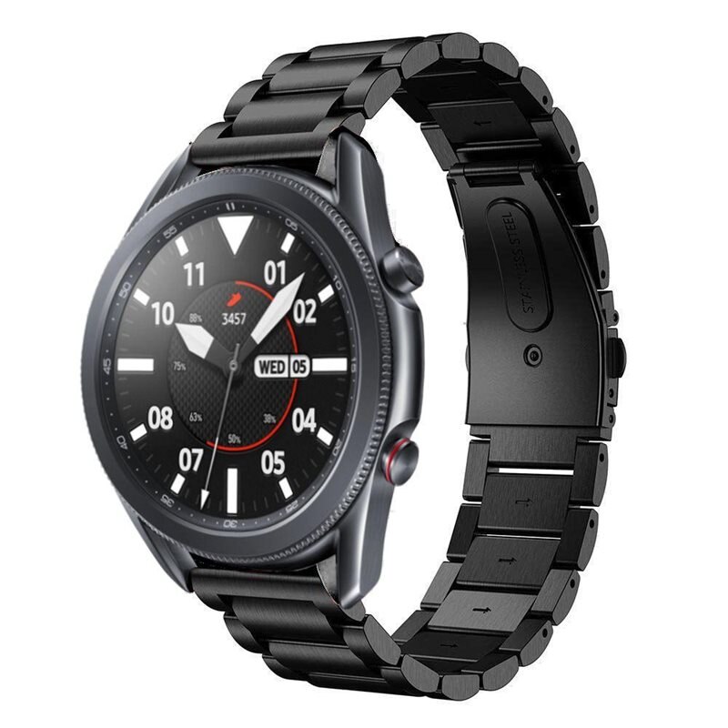 Samsung Galaxy Watch 3 45mm Metal Reim Svart - Armbånd i luksuriøs og stilren design