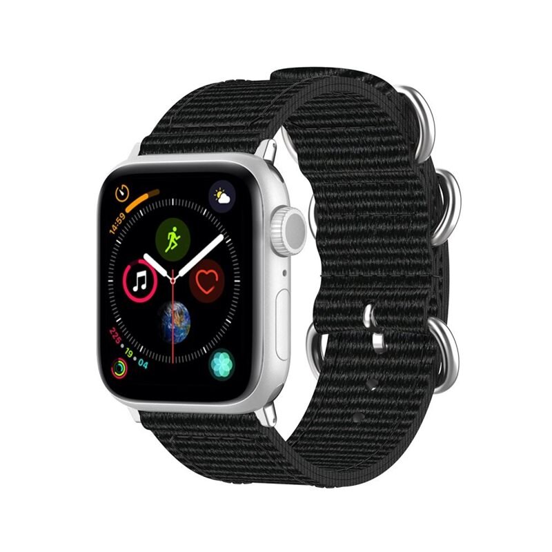 Apple Watch 45mm Series 7 Nato Reim svart