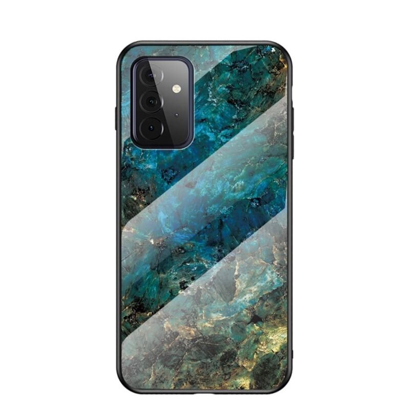 Herdet Glass Deksel Samsung Galaxy A72 5G smaragd - Stilig mobildeksel med mønster