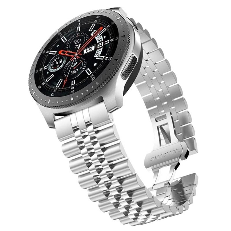 Stainless Steel Bracelet Samsung Galaxy Watch/Huawei Watch Silver - Klokkereim