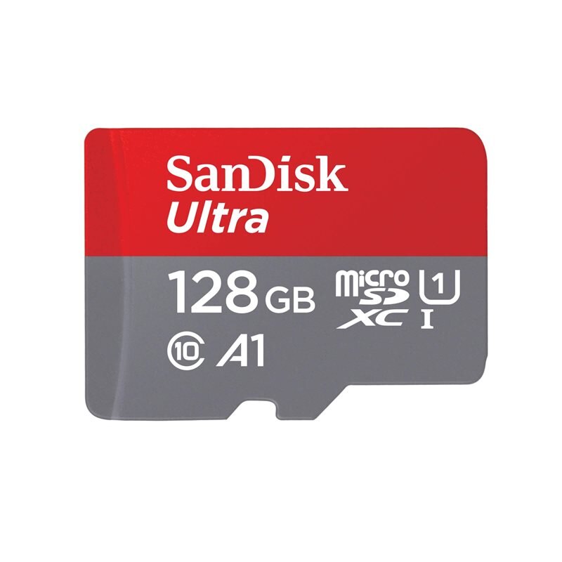 SanDisk 128GB microSDXC Class 10 UHS-I 140MB/s - Minnekort for lagring av bilder og videoer