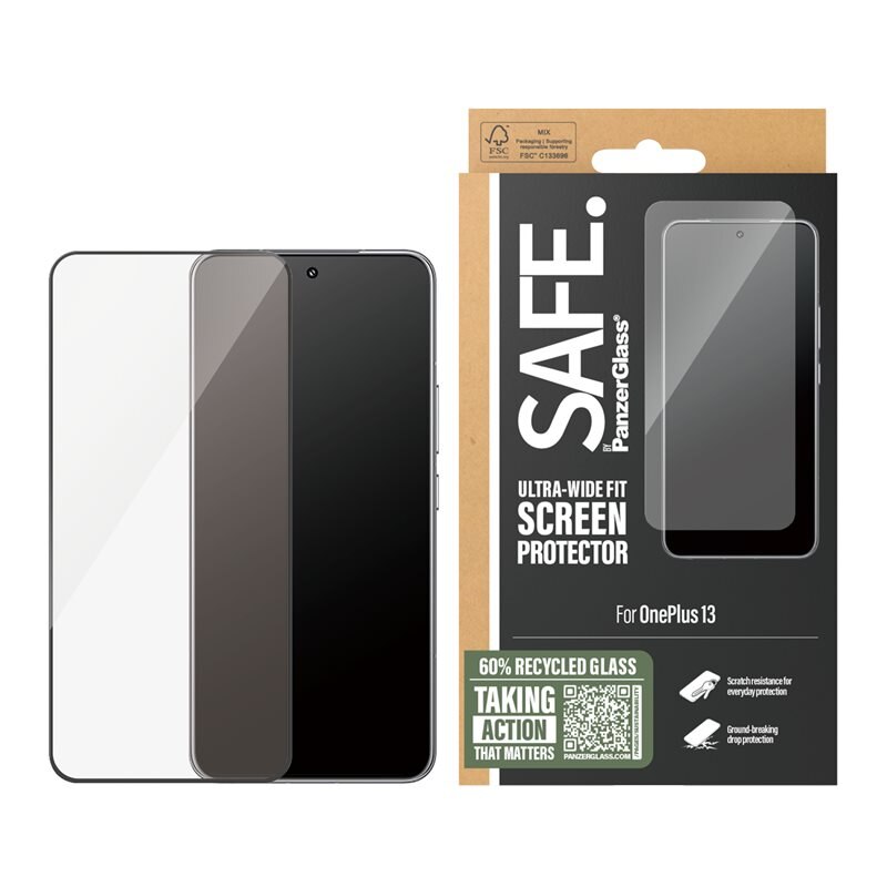 SAFE. by PanzerGlass OnePlus 13 Screen Protector Ultra Wide Fit - Herdet glass skjermbeskytter - Klar beskyttelse for din skjerm