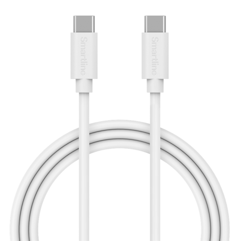 Smartline Lang USB-kabel USB-C - USB-C 2m Samsung Galaxy S24 hvit
