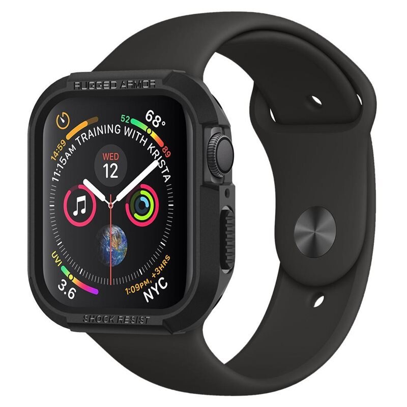 Spigen Apple Watch 40mm Case Rugged Armor Black - Deksel til din smartklokke